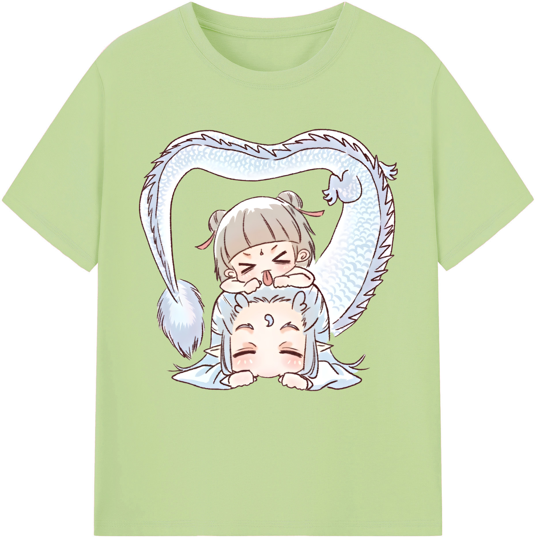 （画像用） Ne Zha 2 ナタ 魔童の大暴れ 綿100％半袖Tシャツ（フロントプリント）